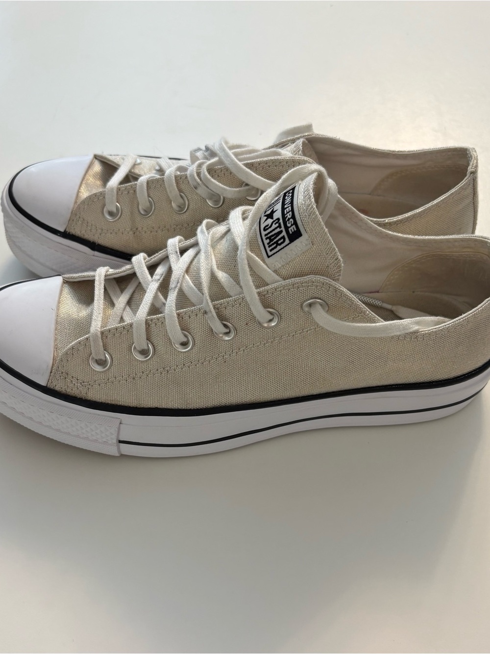 Converse Low Top Sneakers - Gold/White